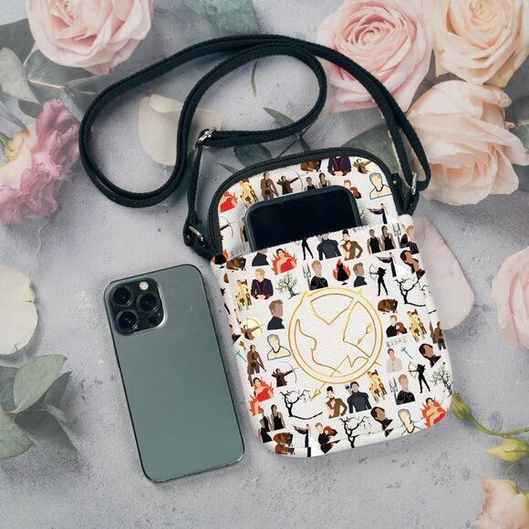 Trendy Game-Inspired Crossbody Bag with Water-Resistant Canvas and 3 Pockets - Picture 2 of 8